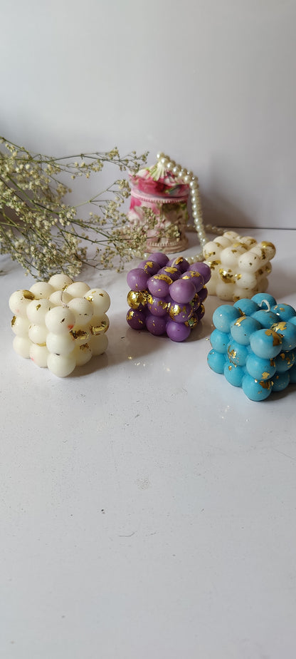 Big Bubble Candle – Gold Flake
