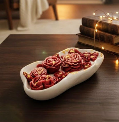 Wave candle tray