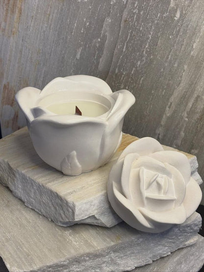 Rose candle jar