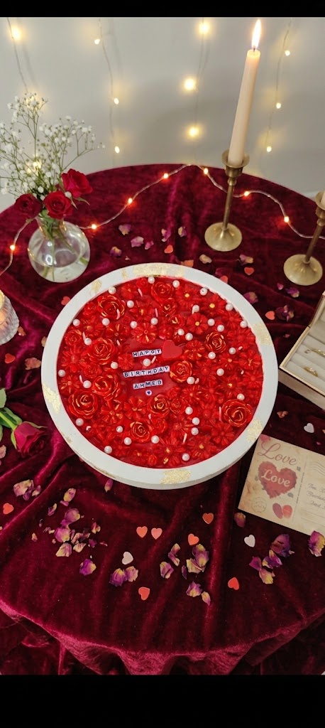 Love floral candle tray