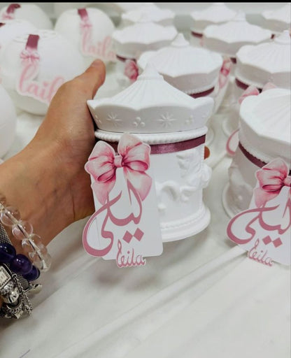 Elegant Carousel Ceramic Jar candle