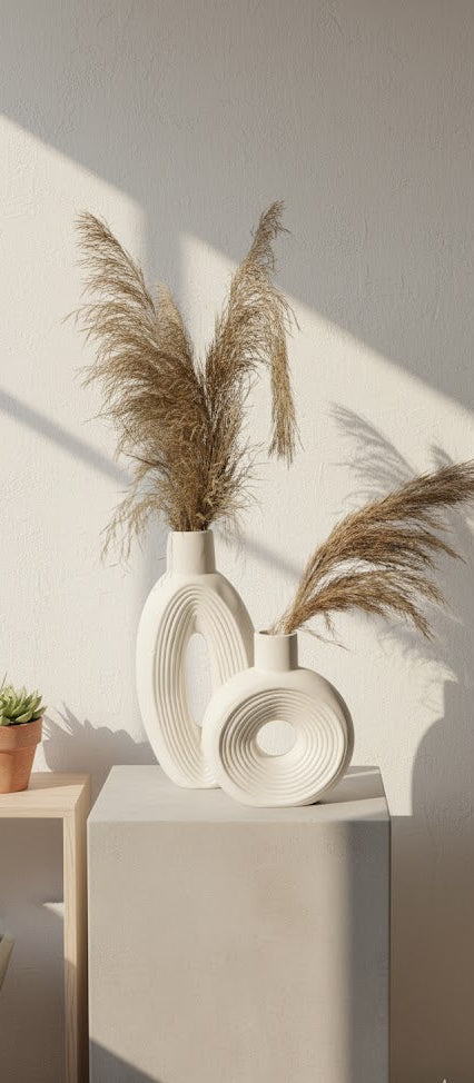 ✨ Hollow Round / Oval Decorative Vase